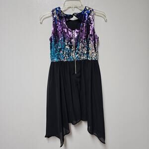 Blush by Us Angels Sequin Bodice Dress, Keyhole Back Size 14